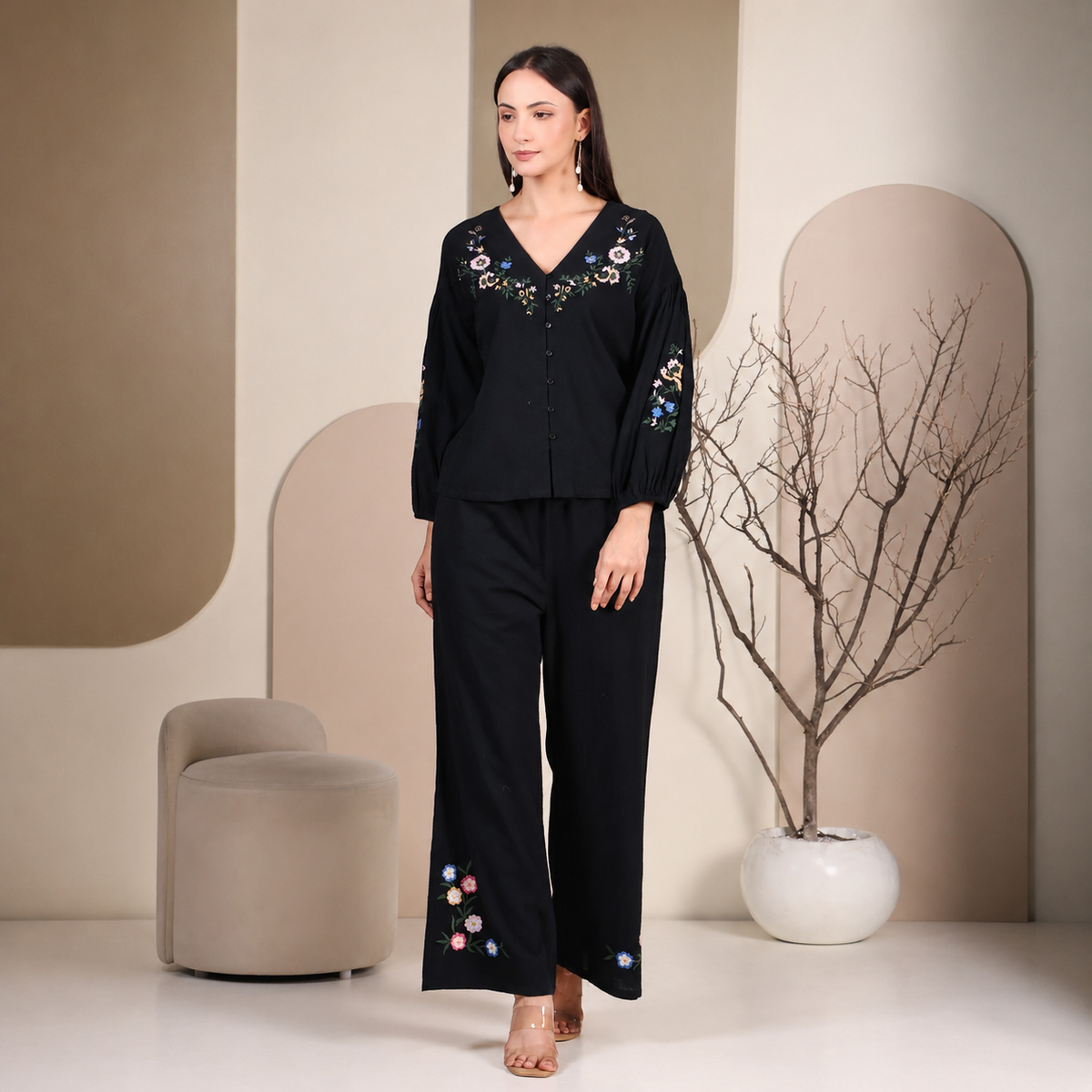 Zilda Co-ord Set | Blue Color