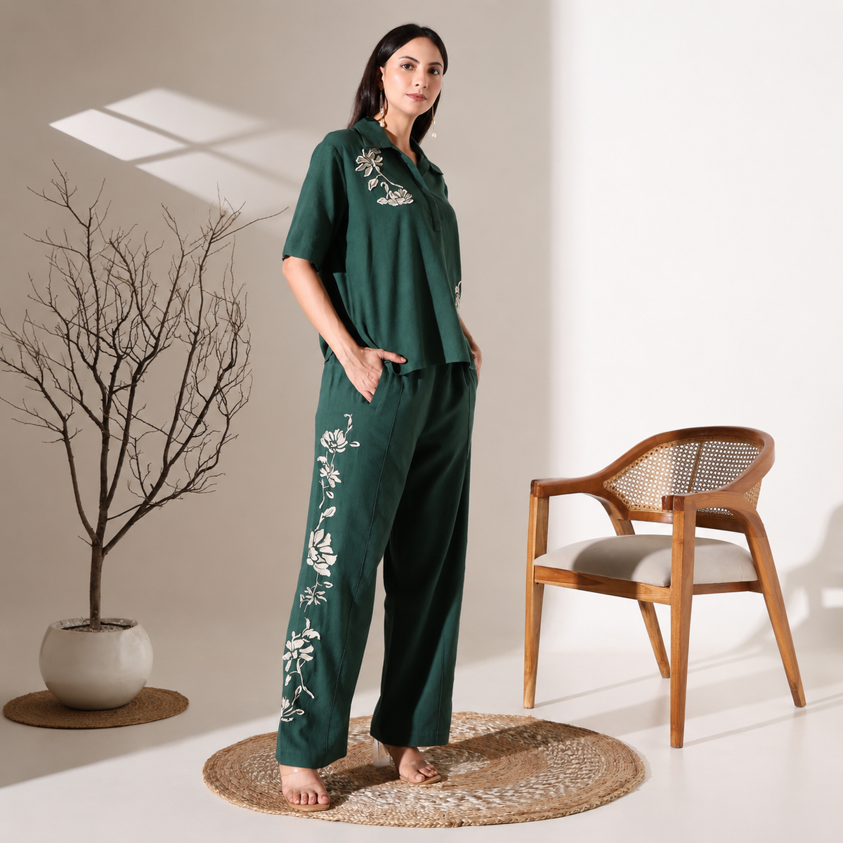 Mindy Co-ord Set | Green Color