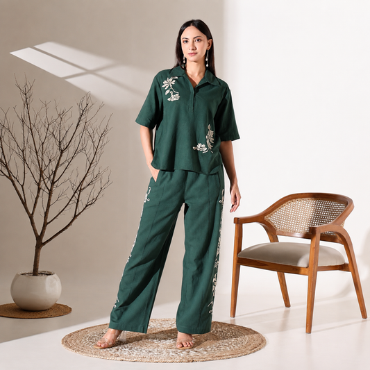 Mindy Co-ord Set | Green Color