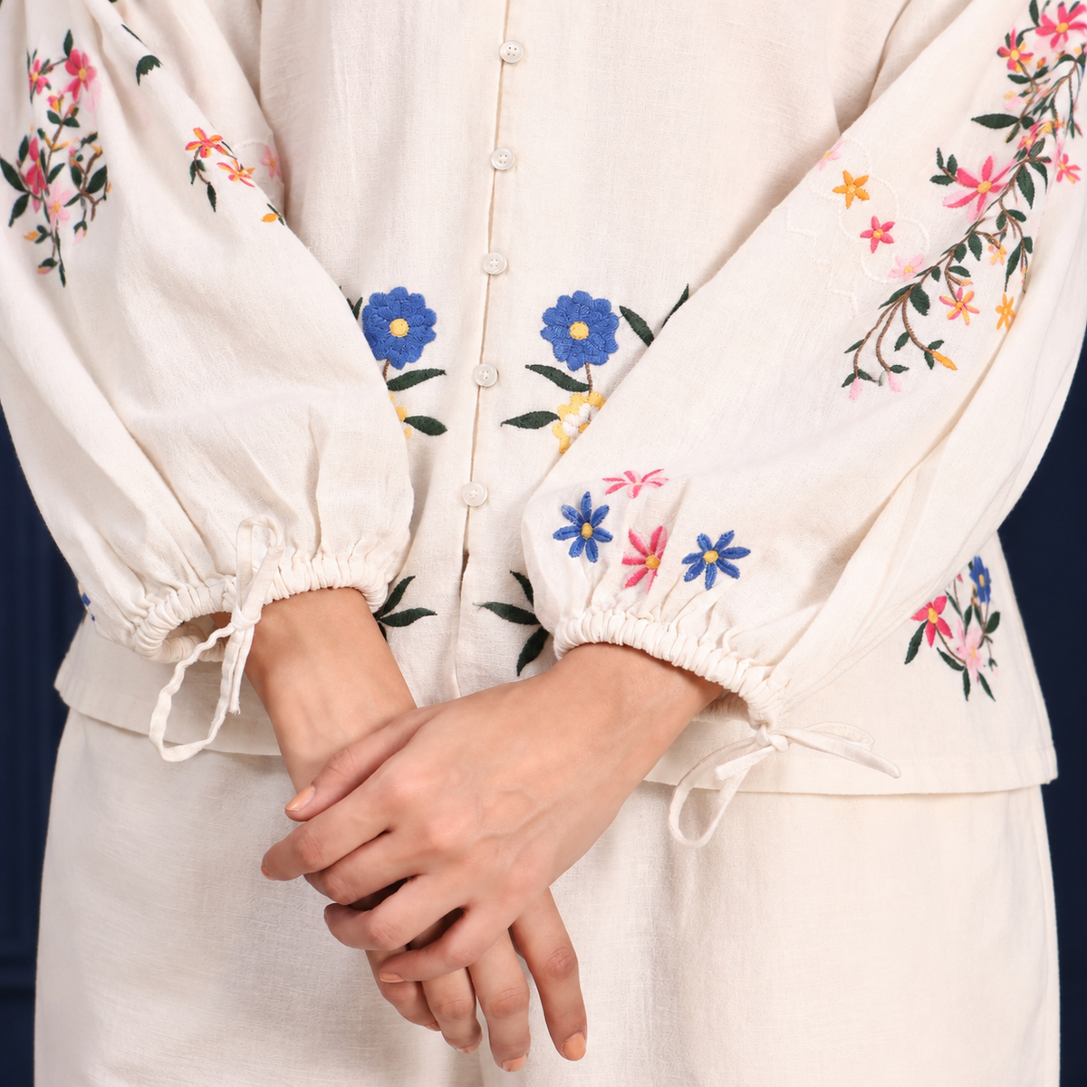 Zilda Co-ord Set | Off White Color