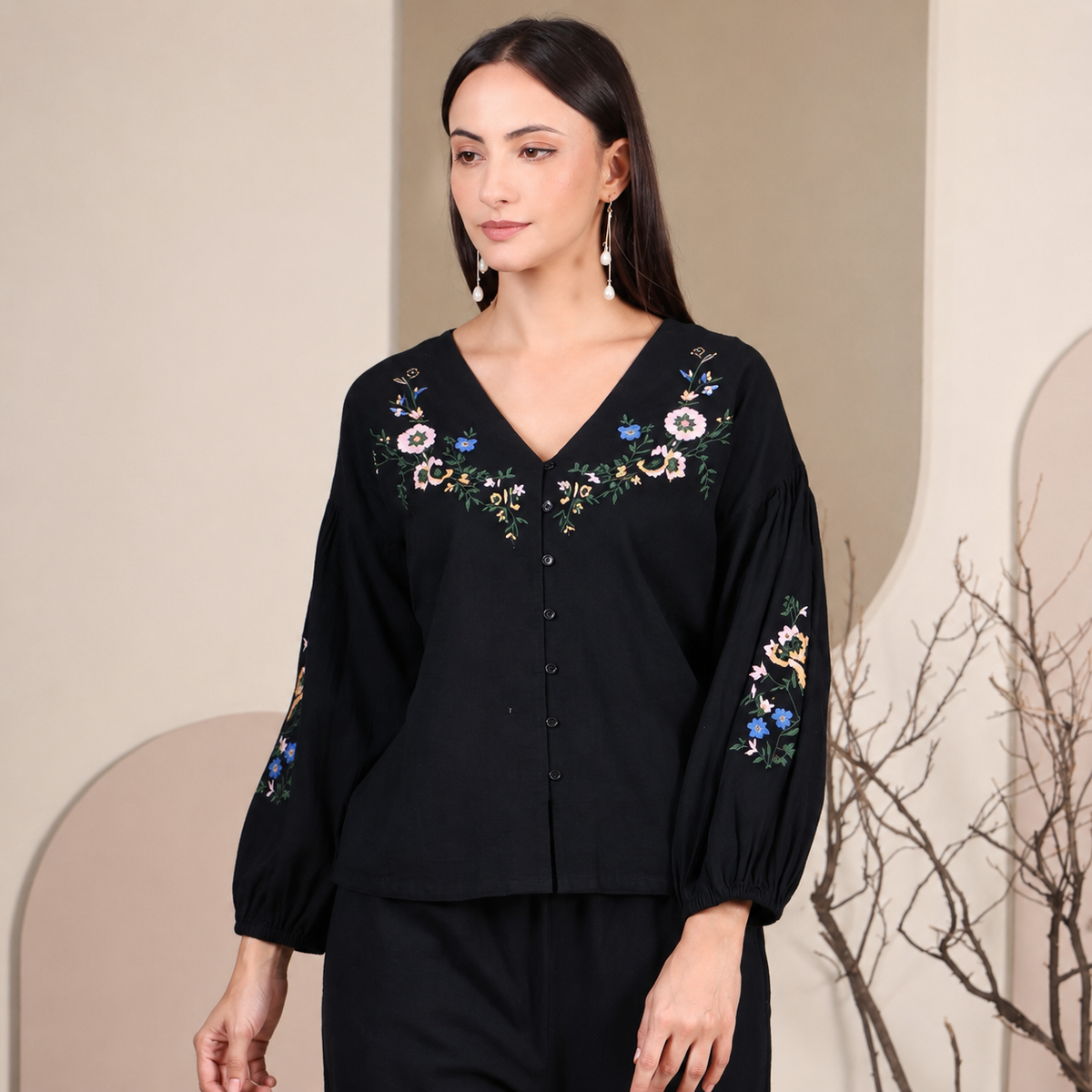 Zilda Co-ord Set | Black Color
