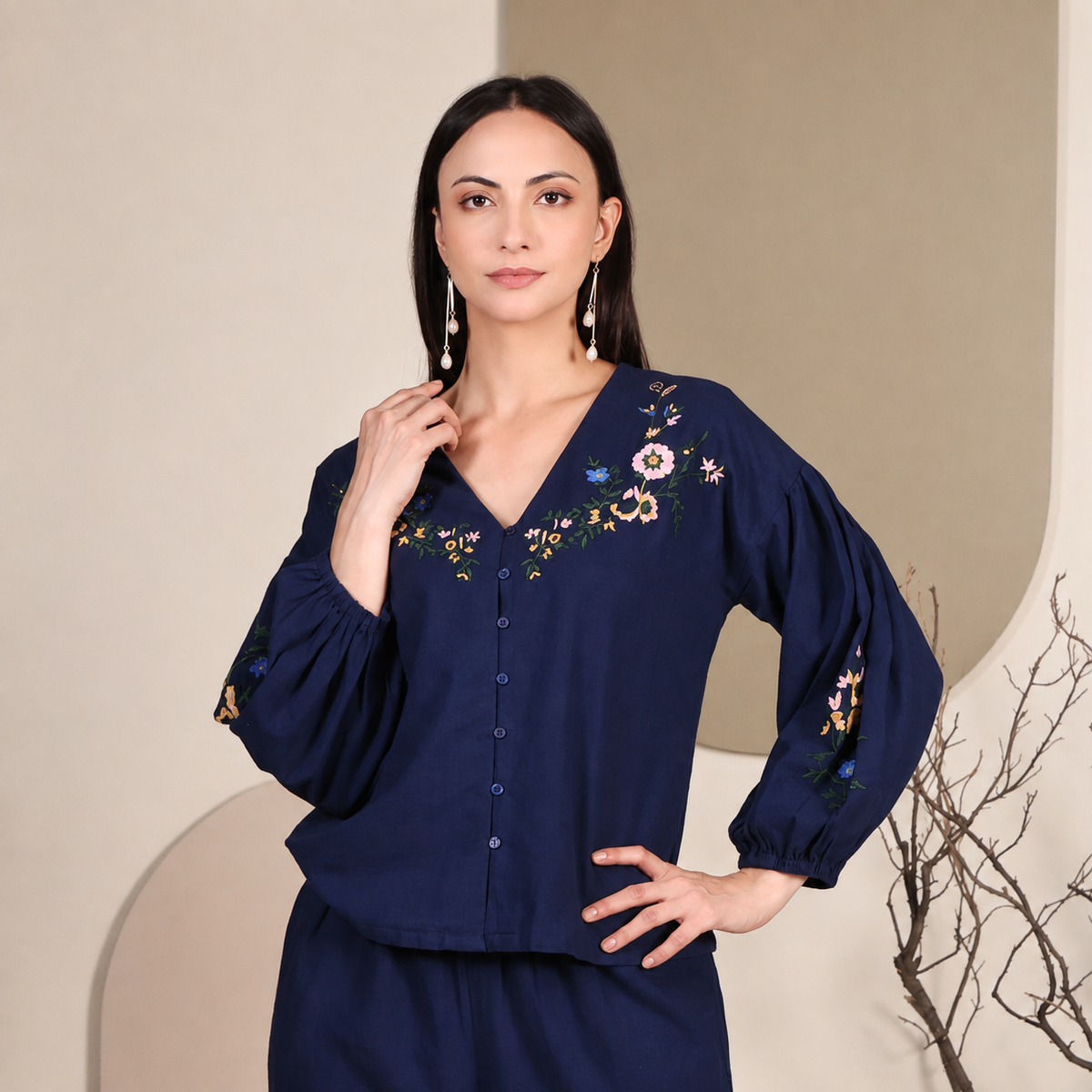 Zilda Co-ord Set | Blue Color