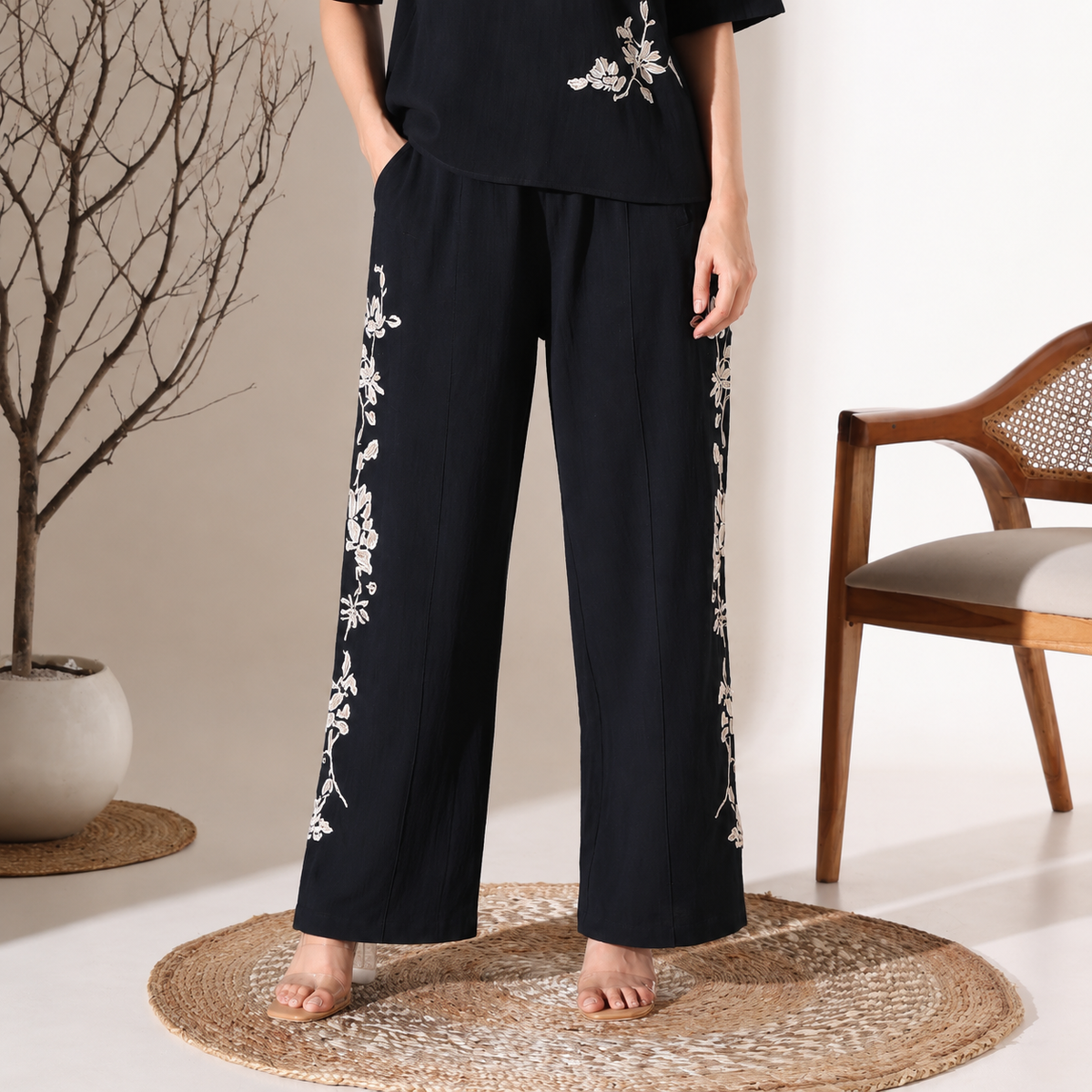 Mindy Co-ord Set | Black Color